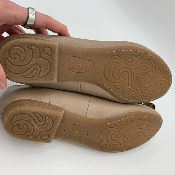 BOC Born Concepts Shoes Women 8M Slip On Flats Beige Tan Leather Comfort Flower - Picture 10 of 10